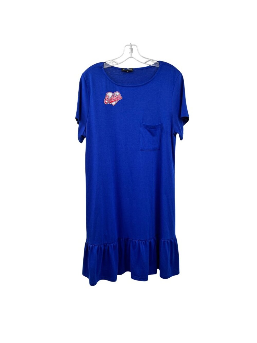 Berydress Womens Chicago Cubs Shift Dress Blue/Multi Short Sleeve Size XL